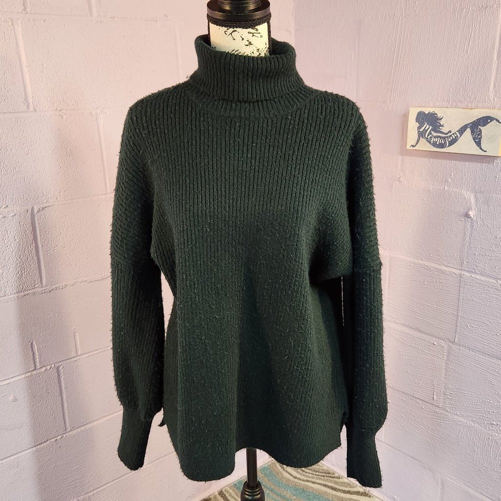 NWT Sweet Romeo Cowl Neck Dark Teal Sweater MEDIUM